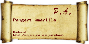 Pangert Amarilla névjegykártya